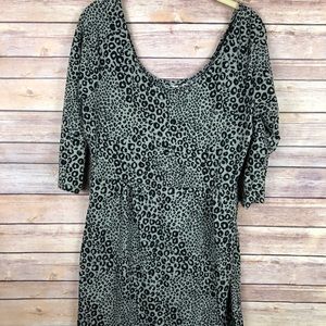 Grey cheetah dress